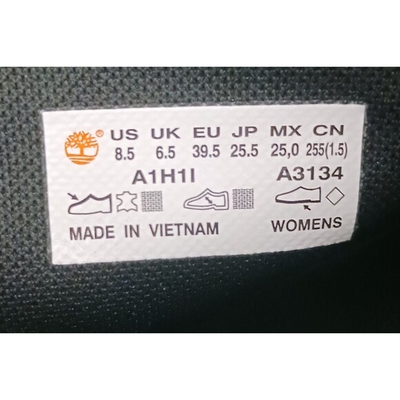 Timberland Tillston Blk Suede Lace Up Ankle Boot Crepe Block Heel Sz 8.5 Comfort - Picture 8 of 11